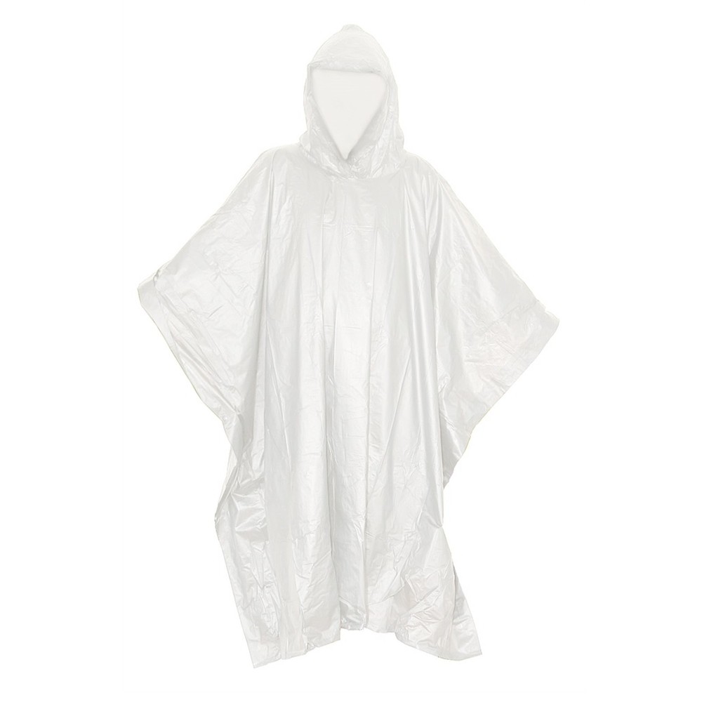 ASR Outdoor Clear Rain Poncho with Hood for Emergency Survival Camping Gear