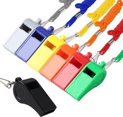 7 Pack Whistles, Coaches Whistles with Lanyard Sports Whistle Loud Crisp Sound W