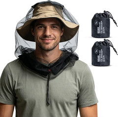 2 Pack Premium Mosquito Head Net for Insect, Fly & Bug Protection – Ultra Large