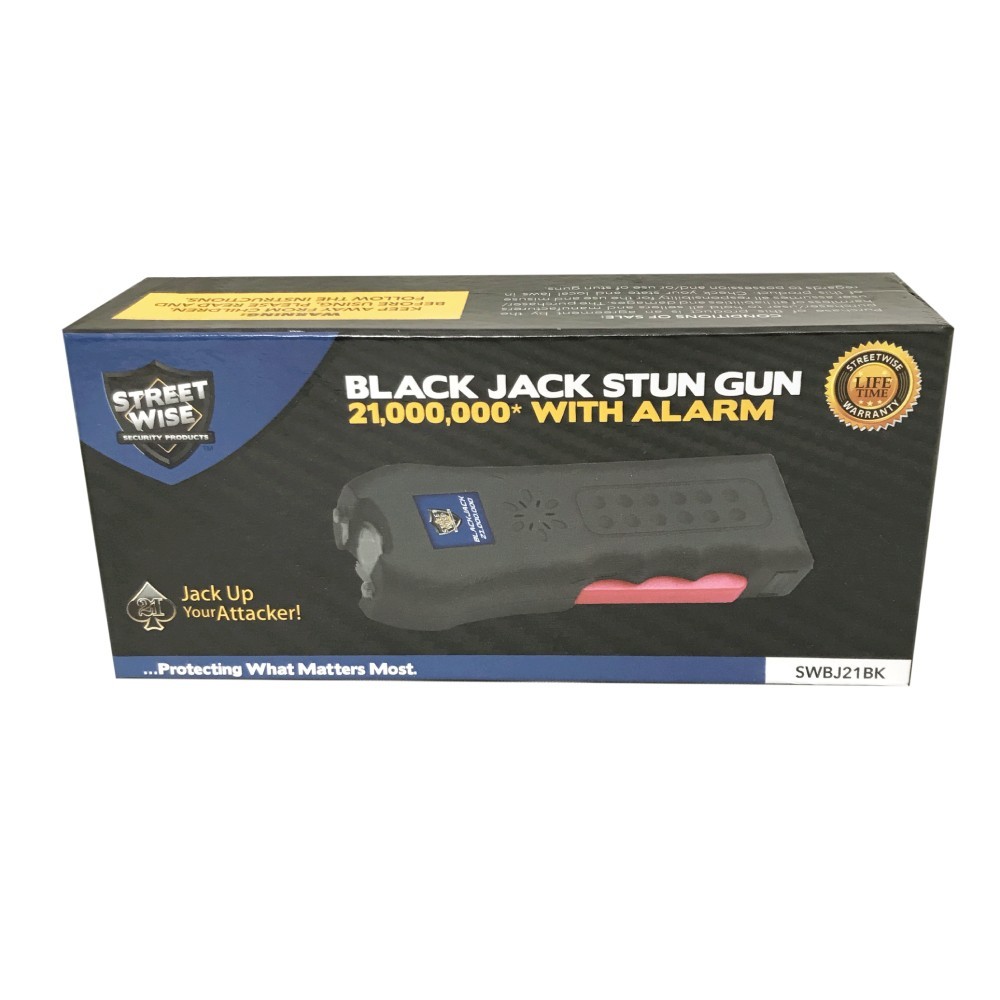 Stun Gun Rechargeable Streetwise 21,000,000 Volt w/ Flashlight 120dB Alarm New