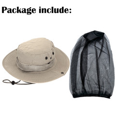 Fishing Hat with Mosquito Net Bug Net Veil Bucket Hat for Men Women Hiking USA