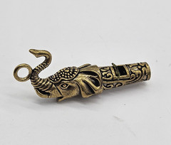 Dragon Elephant Whistles Pendant Emergency Survival Whistle Vintage Brass M1