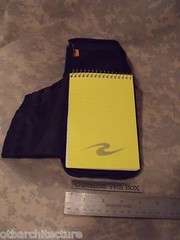 US Military «Walking Wallet» 4″x6″ Notebook, BLACK nylon, Pen/Storage Pocket
