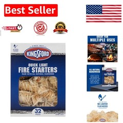 Easy Lighting Natural Fire Starter Rolls – 32 Pack for Charcoal & Pellet Grills