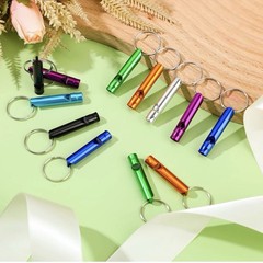 200 Pcs Emergency Whistles with Keychains Aluminum Extra Loud Survival Safety…