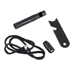 Emergency Survival Tool Rescue Rape Whistle Button Compass Fire Flint Striker