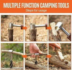 Manual Hand Auger Wrench Outdoor Survival Gear Wood Drill Kit for Bushcraft Tool