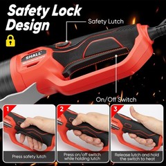SHALL Electric Charcoal Starter Fire Lighter with Air Blower, 60S 1100F Chem fre