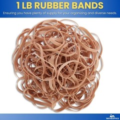 Thick Rubber Bands, Heavy Duty Rubber Bands, Beige, Size 64, 380Pack
