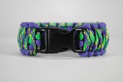 550 Paracord Survival Bracelet King Cobra Purple/Green/Plum Crazy Made in the US