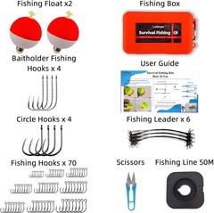 Mini Survival Fishing Kit Small Emergency Fishing TackleBox Pocket Outdoor Fishi