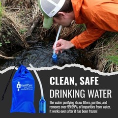 2 Day Emergency Food, Water Filter, Firestarter Outdoor Adventure Survival Kit
