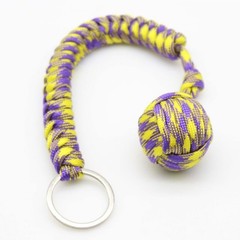 Paracord Monkey Fist Style Keychain Outdoor Hiking Accessory
