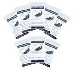8 Pack Emergency Solar Blanket 83″x63″ Mylar Insulating Thermal Heat Packets XL
