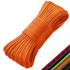 Cuerda Paracord 550, 30,5 metros 5/32 pulgadas, 7 hebras, nailon tipo III
