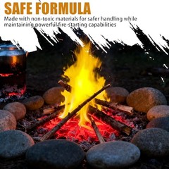 60 Pack Waterproof Fire Starters with 5+ Minute Burn for Camping, Emergency,
