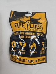 Black Beard Fire Starter Bundle Tinder Ropes, StormProof Matches, Fire Plugs