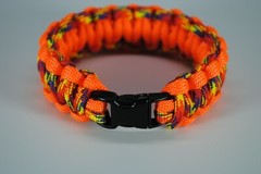 550 Paracord Survival Bracelet Cobra Orange/Phoenix Sunrise «Made in the USA»