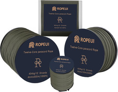 1000Lb Paracord, 5/32″ (4Mm) 12 Strand Nylon Tactical Parachute Cord, 100Ft–1000
