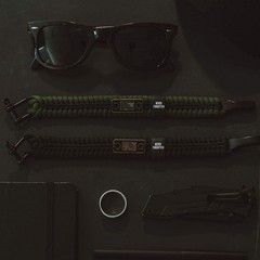 Hero Company Never Forgotten Black Tactical Paracord Bracelet