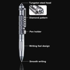 Military Tactical Pen Emergency Glass Breaker Self Defense Tool Aviation