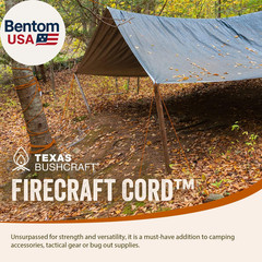 Firecraft Cord – Utility Paracord Survival Rope, Parachute Cord for Survival Gea