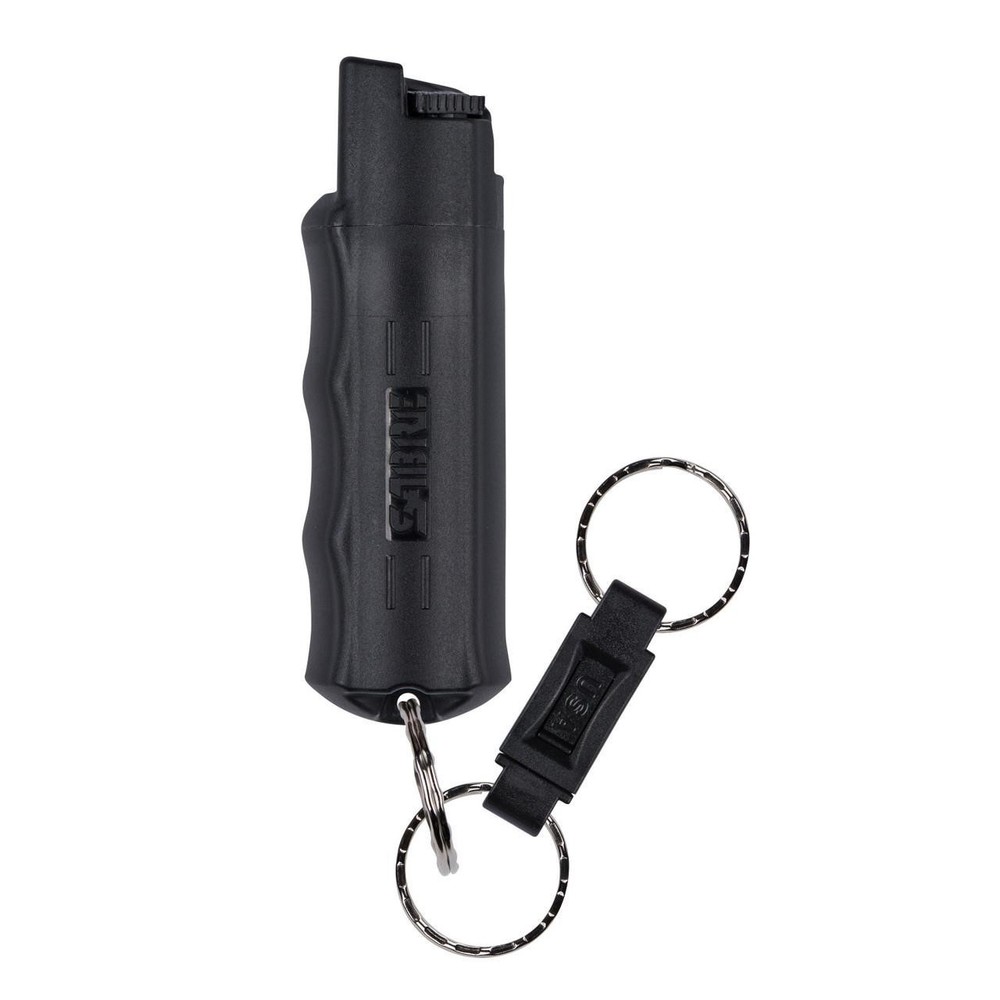 Sabre Red Pepper Spray Keychain .54oz Quick Release Black UV Dye HC-14-BK-US-02