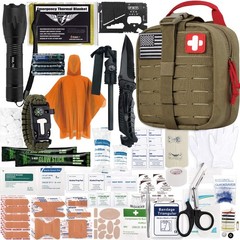 EVERLIT Survival Upgraded First Aid Kit 161 Piece Set, Coyote Brown