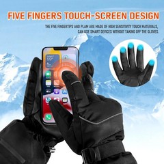 Baowenqier Heated Gloves For Men And Women Rechargeable 7.4V 3200Mah Eletric