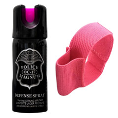 Police Magnum pepper spray defense 2oz pink jogger runner safety gear for women