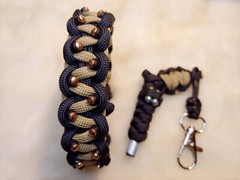 Paracord Airgun Ammo Bracelet Copper 4.5mm Pellets And Revolver Fob Easy Reload