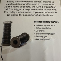 New! Camp Safe Military Trip Wire Wildlife Intruders Black Annealed Wire