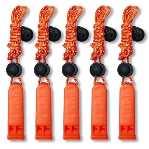 Emergency Whistle, 120db Safety Whistle Survival Shrill Loud for Camping Orange