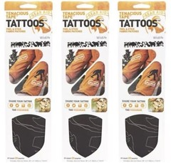LOT OF 3 NEW Gear Aid Tenacious Tape Tattoos Fabric Repair Tape Patches WILDLIFE