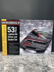Durabuilt 53pc Lighted Bit Driver and Socket set
