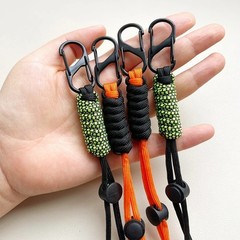 1/2/6PCS Paracord Keychain Wrist Lanyard Braided Key Strap Car Key Rope