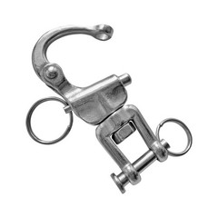 Pair Swivel Eye Snap Shackle Quick Release Bail Rigging Marine 316 Stainless