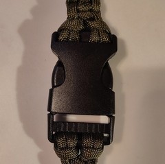 Green Black Paracord Double-sided Quick Release Key Chain