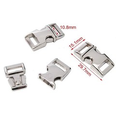 Metal 10mm 15mm 20mm 25mm Side Release Buckle Clasp for Paracord Bracelet