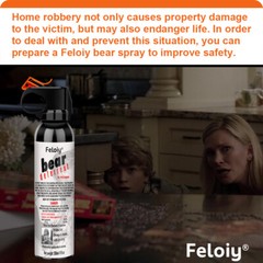 Feloy 11 oz Bear Spray Maximum Strength Deterrent 30 ft New w/Holster