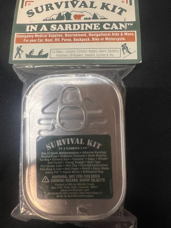 Whistle Creek Survival Kit in a Sardine Can NEW Old Stock