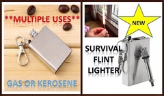 3 x Outdoor Flint Strike Emergency Survival Lighter