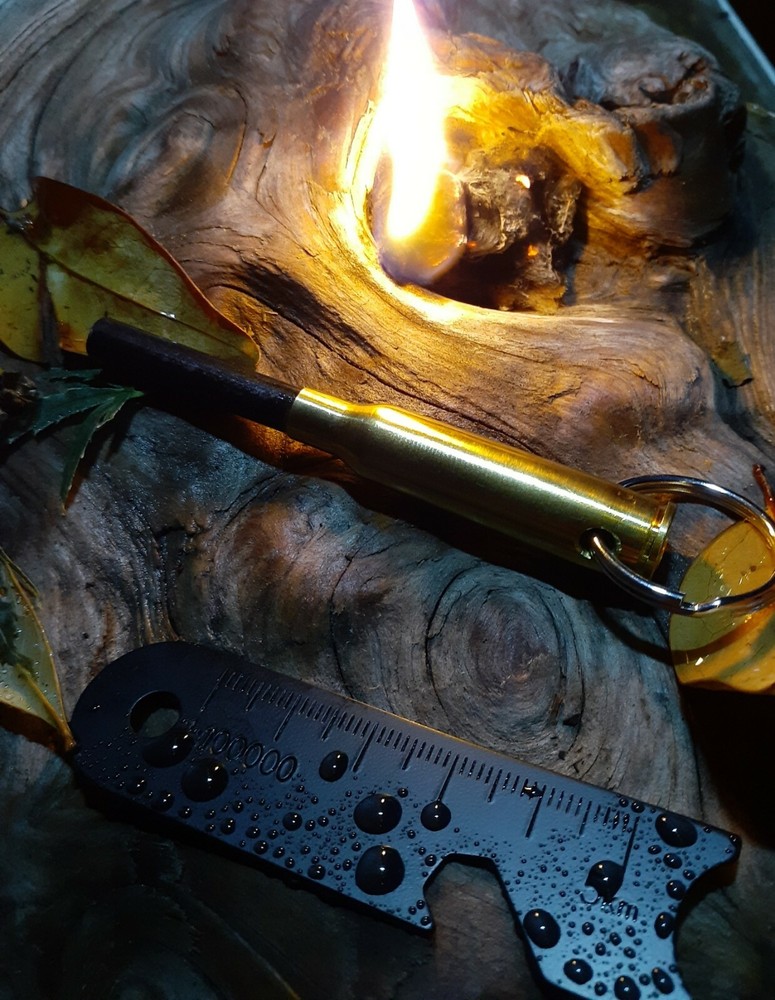 6.5 Japanese Bullet Brass Ferro Rod Flint Steel Fire starter ferrocerium