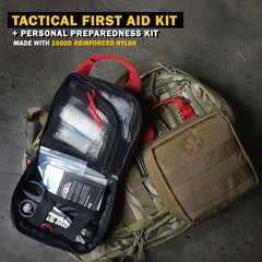 Everlit 180 Pieces Tactical First Aid Kit IFAK Molle EMT Pouch Coyote Brown