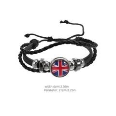 National Flag Bracelet Fashion Bracelets Jewellery Weaving Leather Bracelet