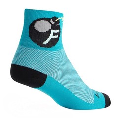 SockGuy, F Bomb, Crew Sock, Sporty and Stylish, 3 Inches – One Size, Blue