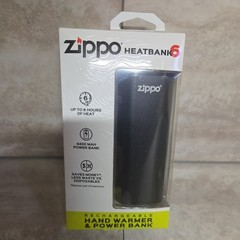 Zippo 40609 Black HeatBank 6 Rechargeable Hand Warmer 6 HOUR New in Box