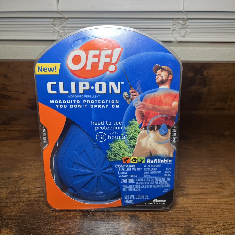 Off! Clip-on Fan Circulated Mosquito Repellent w/ 1 Refill New