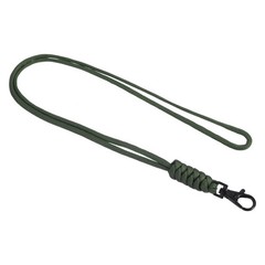 19″ Paracord Lanyard Lobster Clasp Necklace Badge Holder Strap Cord, Green