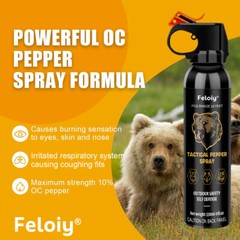 Feloiy Bear Spray Self Defense w/ Holster, 11 oz Cans, 20 ft Range NEW